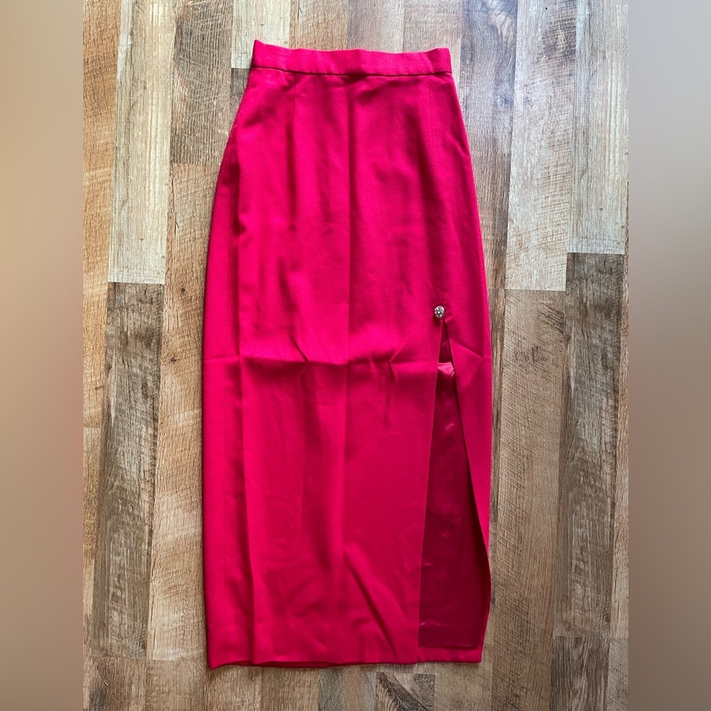 Source Unknown Red Maxi Pencil Skirt For Night Out - image 3